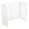 3/4 Panel Wooden Pet Gate Foldable Fence Freestanding Puppy Dog Safety Barrier