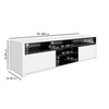 White High Gloss TV Unit with Soundbar Shelf/ TV Cabinet/ TV Stand/ Storage Unit