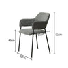 2* Grey Fabric+PU Armchairs Dining Chairs Kitchen Dining Room Modern Office