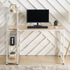 Wooden Computer Desk PC Study Table with 4 Tier Shelves Home Office Workstation