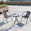 Brown Wicker Bistro Set Table and Chairs Indoor Outdoor Patio Garden Furniture