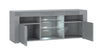 Grey TV Stand Modern High Gloss &Matt 120cm Unit Cabinet LED Lights PuzzoG