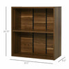 Small 2 Shelf Bookcase Storage Walnut Effect