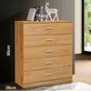 Chest Of Drawers Bedside Table Cabinet 5 Drawer Metal Handles Bedroom Furniture
