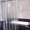 3D Plastic Shower Curtain Liner 180x180cm Bathroom Curtains with 12 Free Hooks