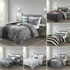 Patterned Duvet Cover + Pillowcase Printed Quilt Bedding Set Single Double King