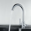 Modern Kitchen Sink Mixer Taps Swivel Spout Dual Lever Tap Mono Faucet Waterfall