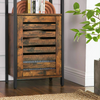 Rustic Tall Cabinet Industrial Shelving Unit Vintage Display Cupboard Bookcase