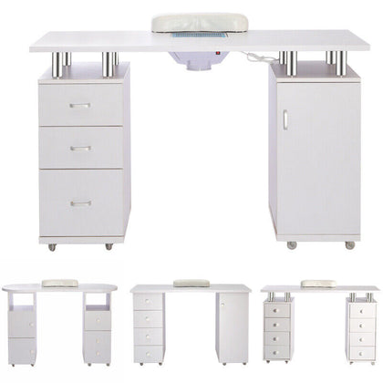 Professional Manicure Table Nail Beauty Salon Station Technician Storage Desk UK