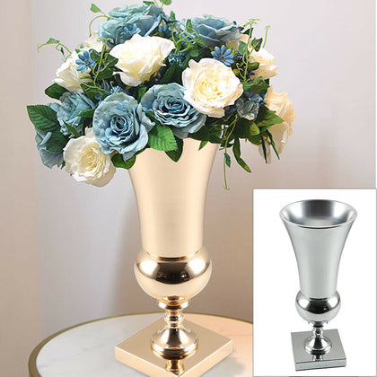 43cm Large Stunning Gold Iron Luxury Flower Vase Urn Wedding Table Home Decor