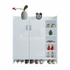 High Gloss 2 Doors Front Shoe Cabinet Storage Footwear Organizer Stand Rack Unit