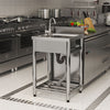 Commercial Single Bowl Catering Sink Stainless Steel Kitchen Stand Wash Unit