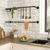 Wall-Mounted Clothes Rack Pipe Clothes Hanging Bar Each Holds up to 50 kg