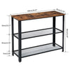 3-Tier Console Table Side Table End Table with Mesh Shelf Entryway Furniture