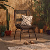 Cane Style Wing Back Rattan Chair – Hand Woven Wicker – Outdoor Garden