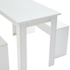 Wooden Dining Table and Chairs Set 2 Bench Kitchen Furniture Activity Desk Kid