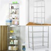 4 / 5 Tier Silver Metal Storage Rack/Shelving Wire Shelf Kitchen/Office