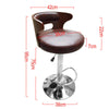 Bar Stools 2X Leather Swivel Bar Stools Gas Lift Rest Chairs Kitchen Breakfast