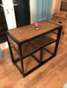 Small Table and 2 Chairs Metal Bar Set Kitchen Dining Breakfast Stools Furniture