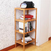 Bamboo Bathroom Shelf with 4 Tiers 110 x 36 x 33 cm Free-Standing Shelving Unit