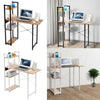 Home Wood Computer Desk PC Laptop Table Office Study Simple Workstation Shelves