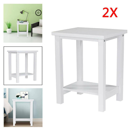 2X Modern Nightstand Bedside Table Chest Pine Side Cabinet Storage Bedroom UK