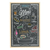 Premium Blackboard Magnetic Wooden Framed Office Notice Menu Chalk Board UK