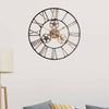 INDOOR OUTDOOR LARGE GARDEN WALL CLOCK ROMAN NUMERALS GIANT OPEN FACE METAL 60CM