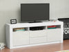 Modern 160cm TV Unit Cabinet Stand - Matt Body & High Gloss Doors RGB LED Lights