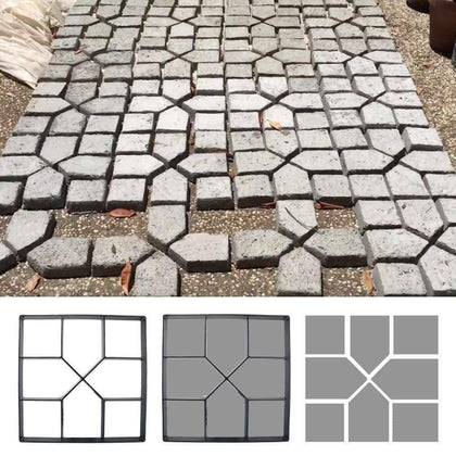 Reuse Garden Paving Pavement Mold Patio Driveway Concrete Stone Tile Mould