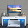 Modern TV Unit Stand Cabinet White Sideboard High Gloss Door Matt Body LED Wood