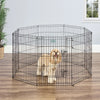 8 Panels Pet Dog Play Pen Puppy Rabbit Playpen Detachable Cage Fence Kennel