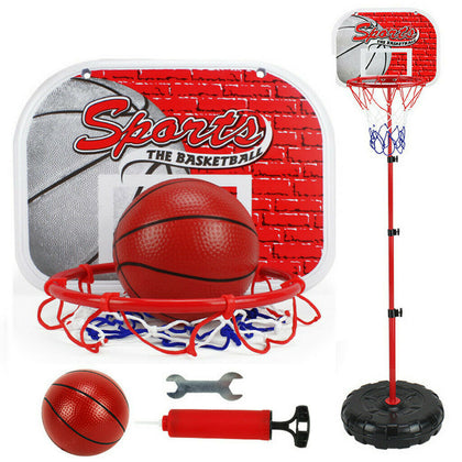 New Portable kids Basketball Net Hoop Stand Backboard Ball And Pump Included