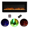 Electric 50inch Fireplace Insert LED Fire Place Heater Wall Mounted Living Room