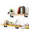 2Pcs Pipe Shelf Brackets Industrial Iron Rustic Wall Floating Shelves Supports