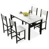 Dining Table and 4 Chairs Set STEEL LEGS Dining Room Chairs Kitchen Furniture