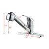 Stainless Steel Kitchen Mixer Tap Spray Chrome Bathroom Faucet Taps Durable