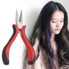 Hair Extensions Pliers Hook Tool Kit For Micro Ring Loop with 100 Silicone Beads