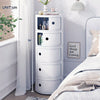 2/3/4/5 Layer Floor Standing Bedside Table Round Cabinet Drawers Storage Unit