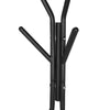 Metal 9 Hooks Coat Stand Hat Floor Standing Rack Clothes Hanger Wooden Shelf