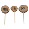 Wedding Cake Topper Personalised Mr & Mrs Table Decoration Favour Rustic Wood 3p