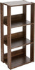 Modern Industrial Bookcase Vintage Retro Display Cabinet Rustic Open Shelf Unit