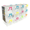 Storage Boxes with Lids Clear Plastic Home Office Organiser Container Stackable