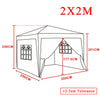 Garden Pop Up Gazebo Marquee Party Tent Canopy with Silver Layer Grey 2x2m