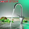 Kitchen Sink Mixer Basin Tap Double Lever Swivel Waterfall Faucet Chrome