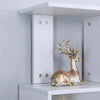 White 3 Tier S Shape Bookcase Bookshelf Storage Shelving Display Unit Shelves UK