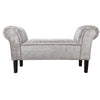 Chaise End Bed Bench Crushed Velvet Lounge Sofa Padded Window Seat Ottoman