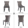 Set of 2/4/6x Velvet Dining Chairs High Back Wooden Legs for Dining Room Kitchen