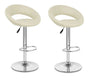 2 x Bar Stools Gas Lift Faux Leather Breakfast Kitchen Swivel Barstool Pub Chair