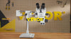 3.5X-90X Simul-Focal Zoom Trinocular Stereo Microscope Dual Arm Boom Stand